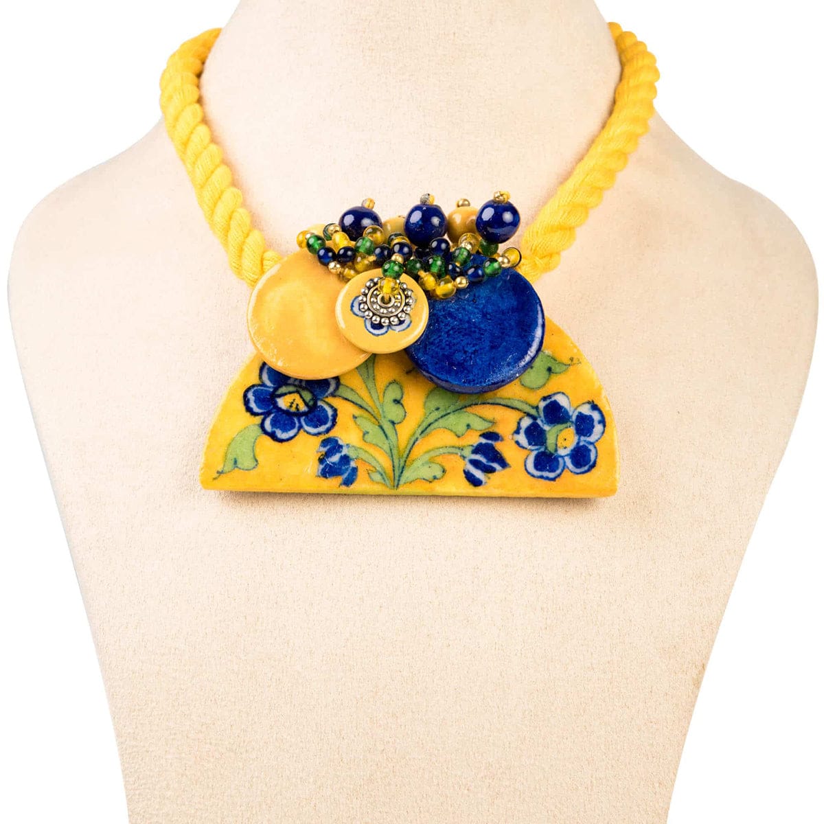 Ethiqana Half Disc Necklace - Yellow