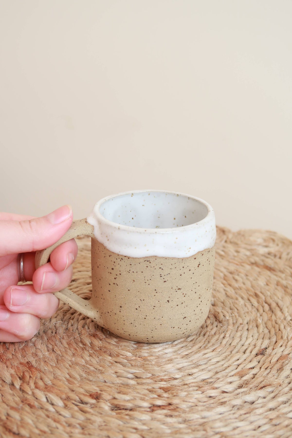 Fernweh Clay Designs Handmade Ceramic Espresso Mug - Speckled Raw Clay