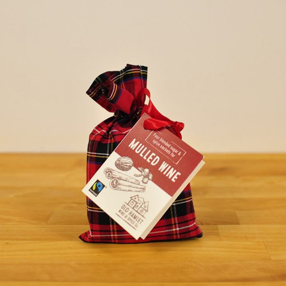 Fairtrade Mulled Wine Sugar & Spices (4 Sachets In Tartan Bag)