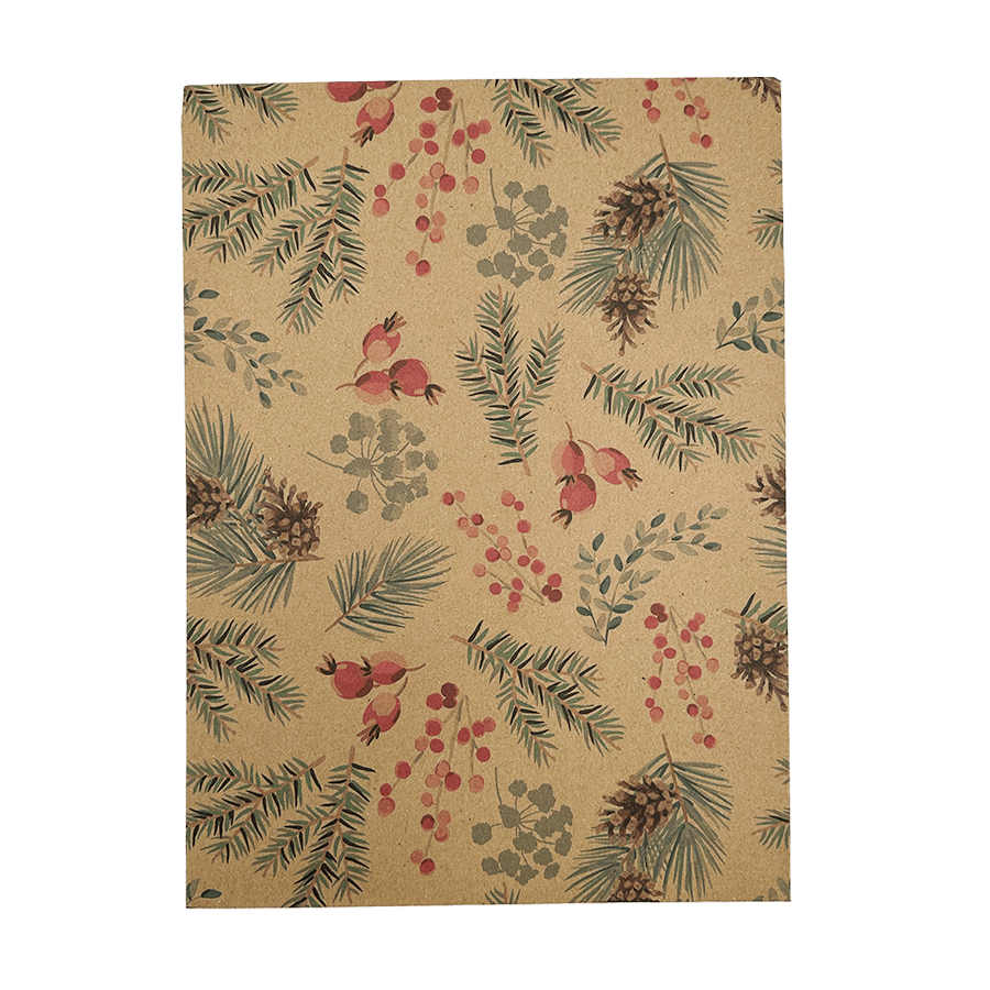 PlanetWrapIt Christmas Pine Recycled Wrapping Paper (1m x 50cm)