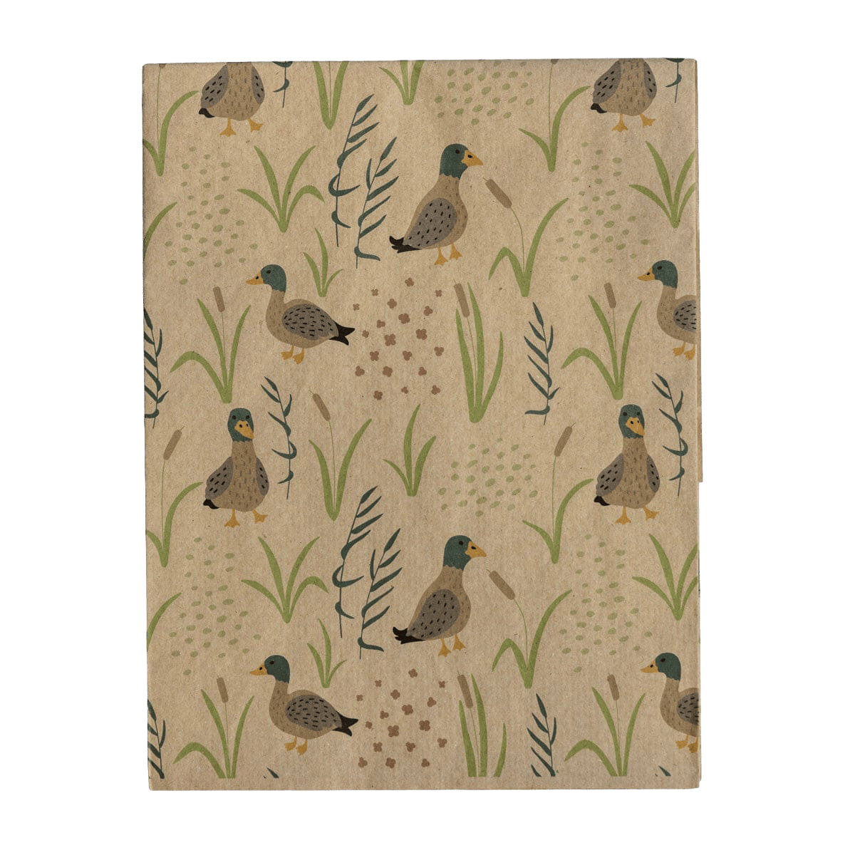 PlanetWrapIt Duck Print Recycled Kraft Gift Wrapping Paper (1m x 50cm)