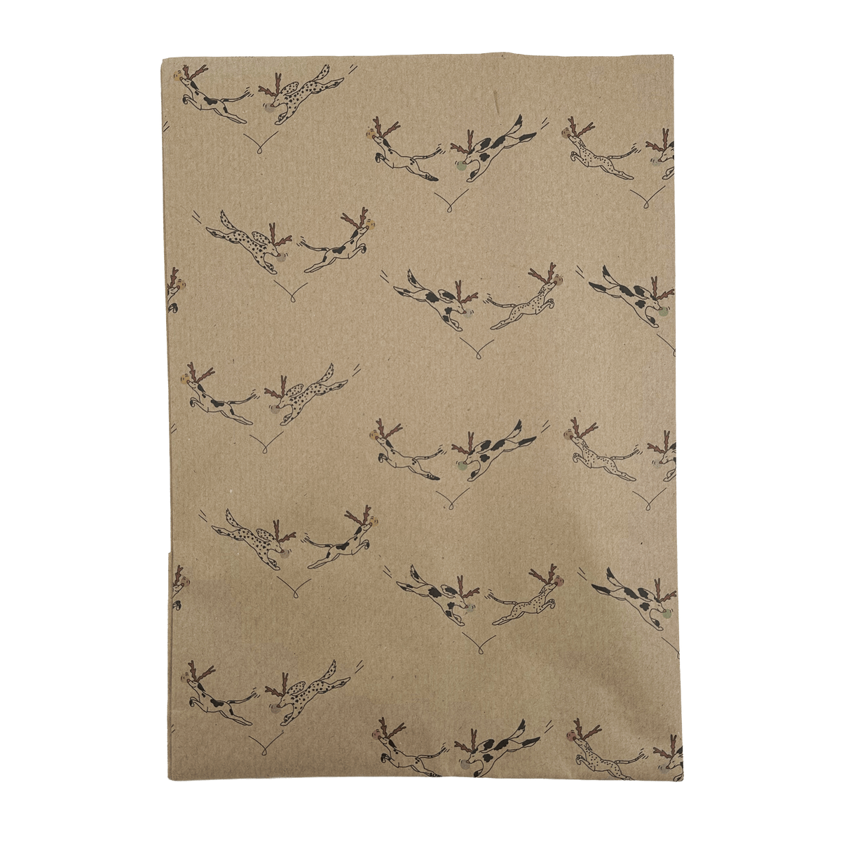 PlanetWrapIt Reindeer Dogs Recycled Wrapping Paper (1m x 50cm)
