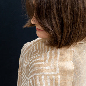 Block Printed Scarf (Sand)