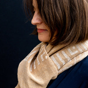Block Printed Scarf (Sand)