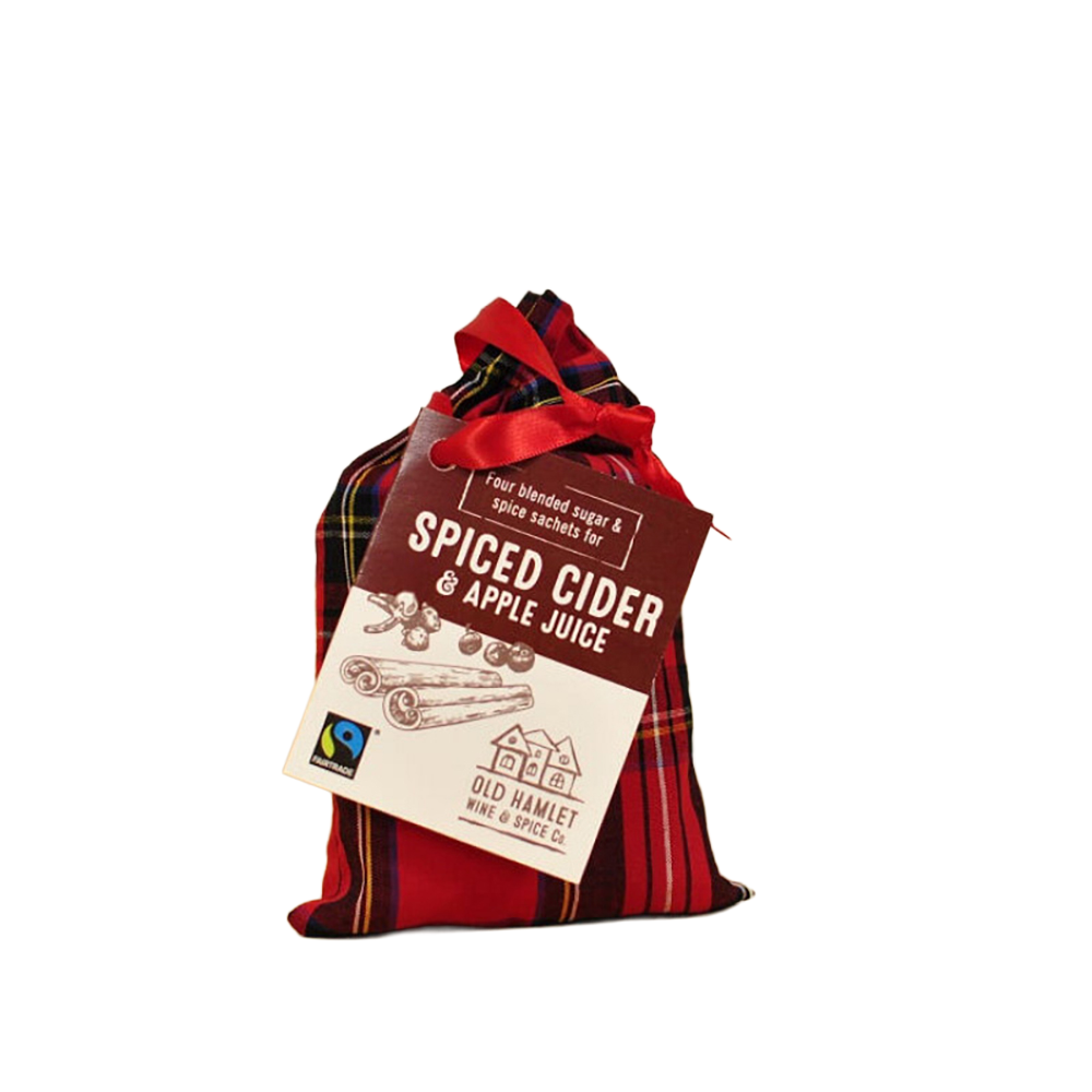 Fairtrade Spices For Hot Cider And Apple Juice (4 Sachets In Tartan Bag)