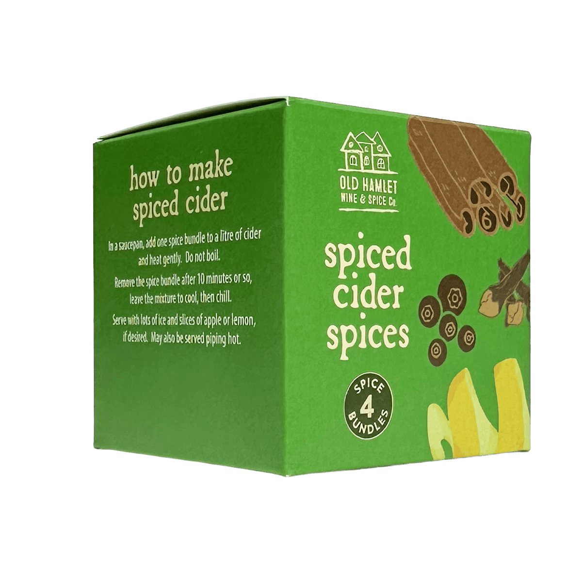 Steenbergs Spiced Cider/Apple Juice Pouchettes in Green Cube