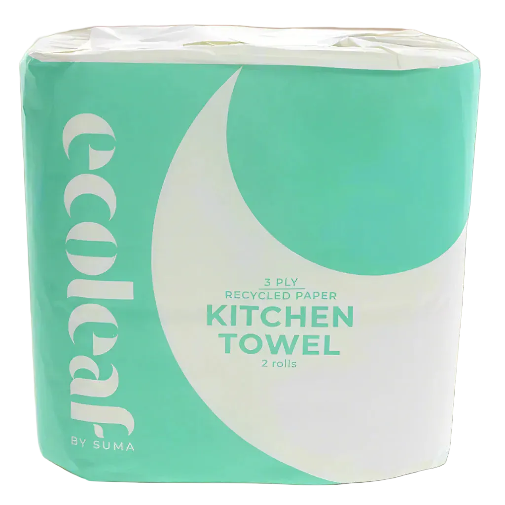 Suma Wholefoods Ecoleaf Recycled Paper Kitchen Towel (2 Rolls)