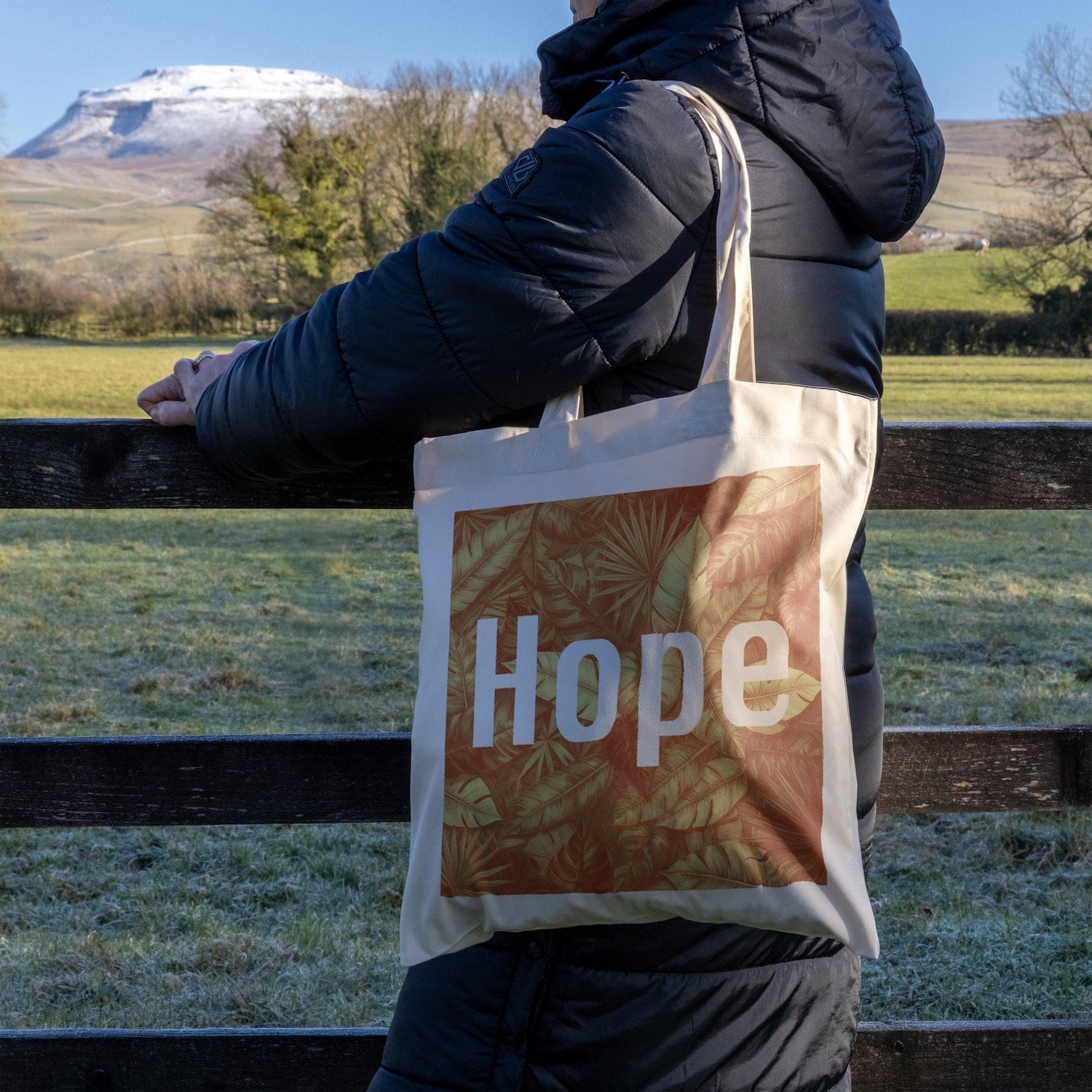 We Are Fair Trade African Leaves Tote Bag - Red/Gold
