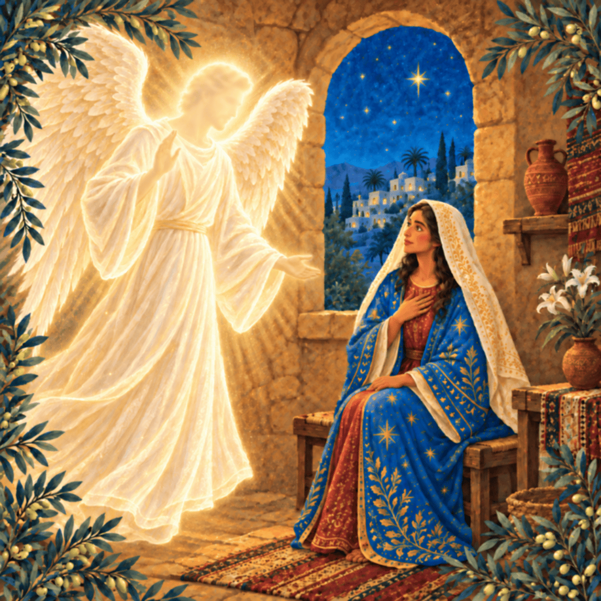 We Are Fair Trade An Angel Visits Mary | Christian Charity Christmas Card (Pack of 10)