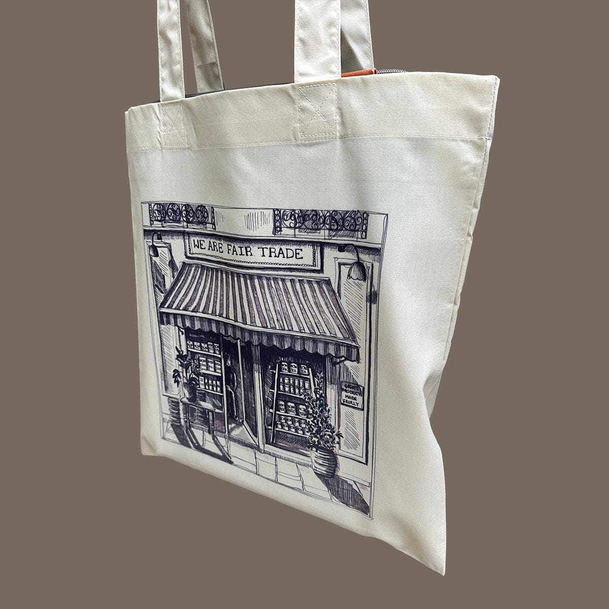 We Are Fair Trade Delicatessen Tote Bag - Dark Navy