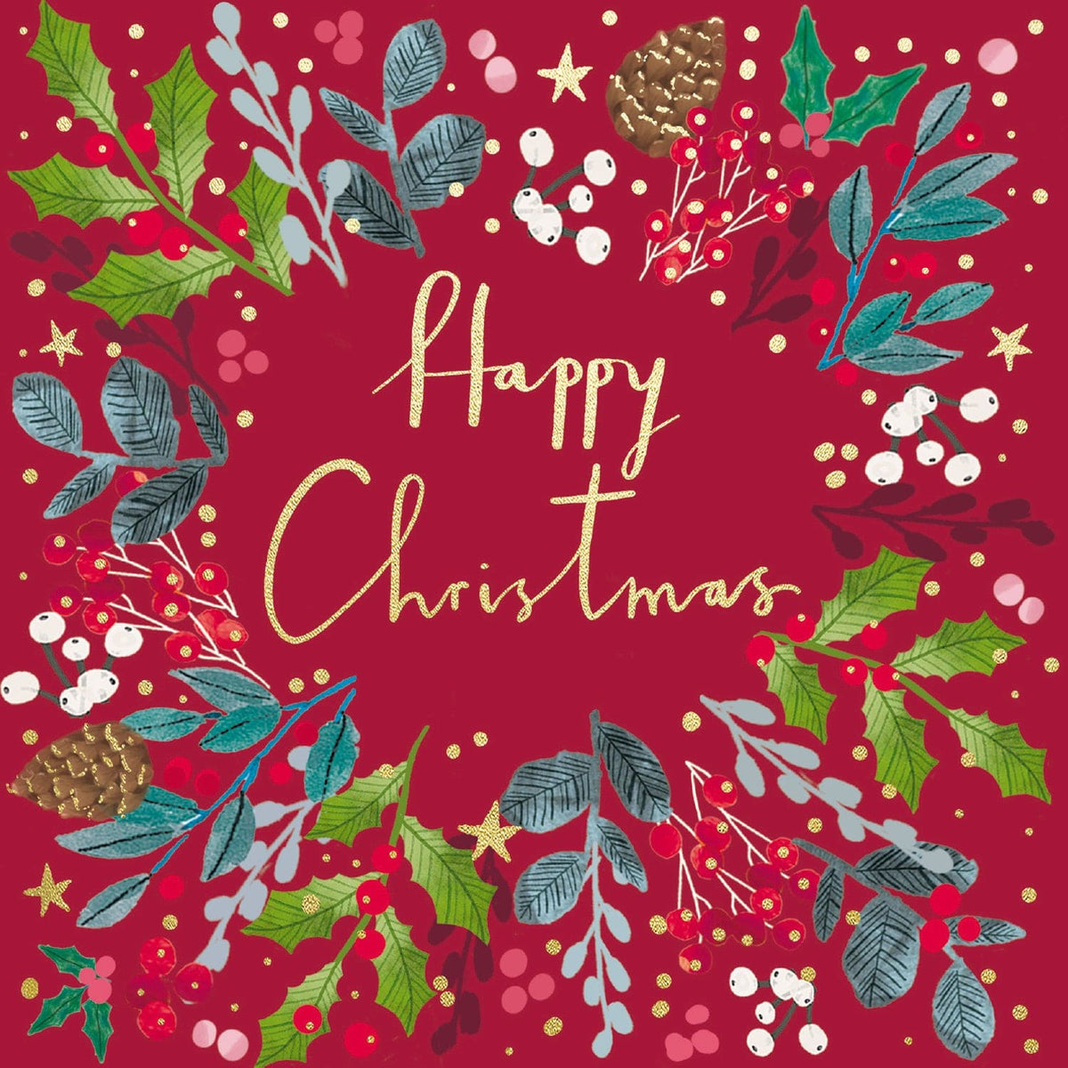We Are Fair Trade Foliage Festivity Christian Charity Christmas Card (Pack of 10)
