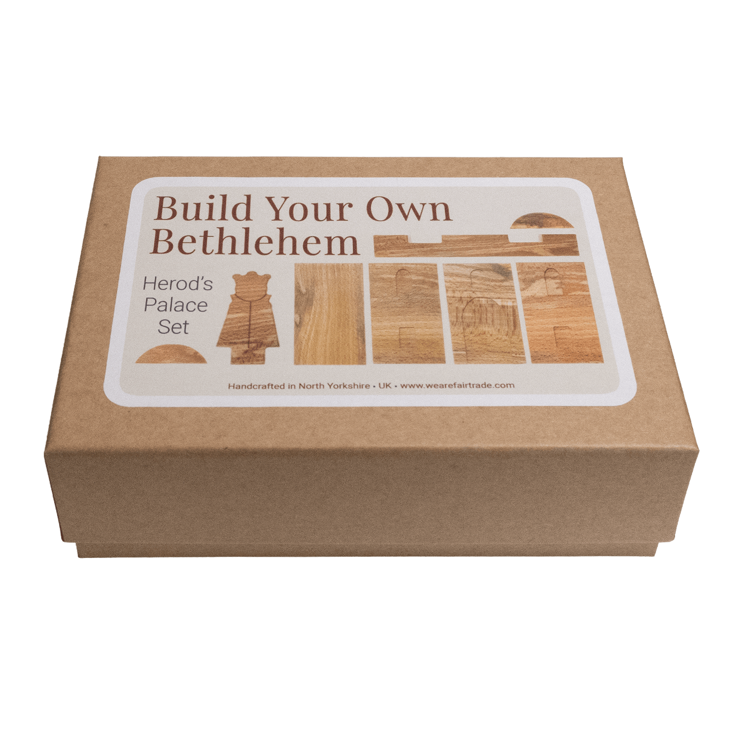 We Are Fair Trade Ltd Wooden Nativity Building: Herod's Palace | 8 Pieces, UK Made