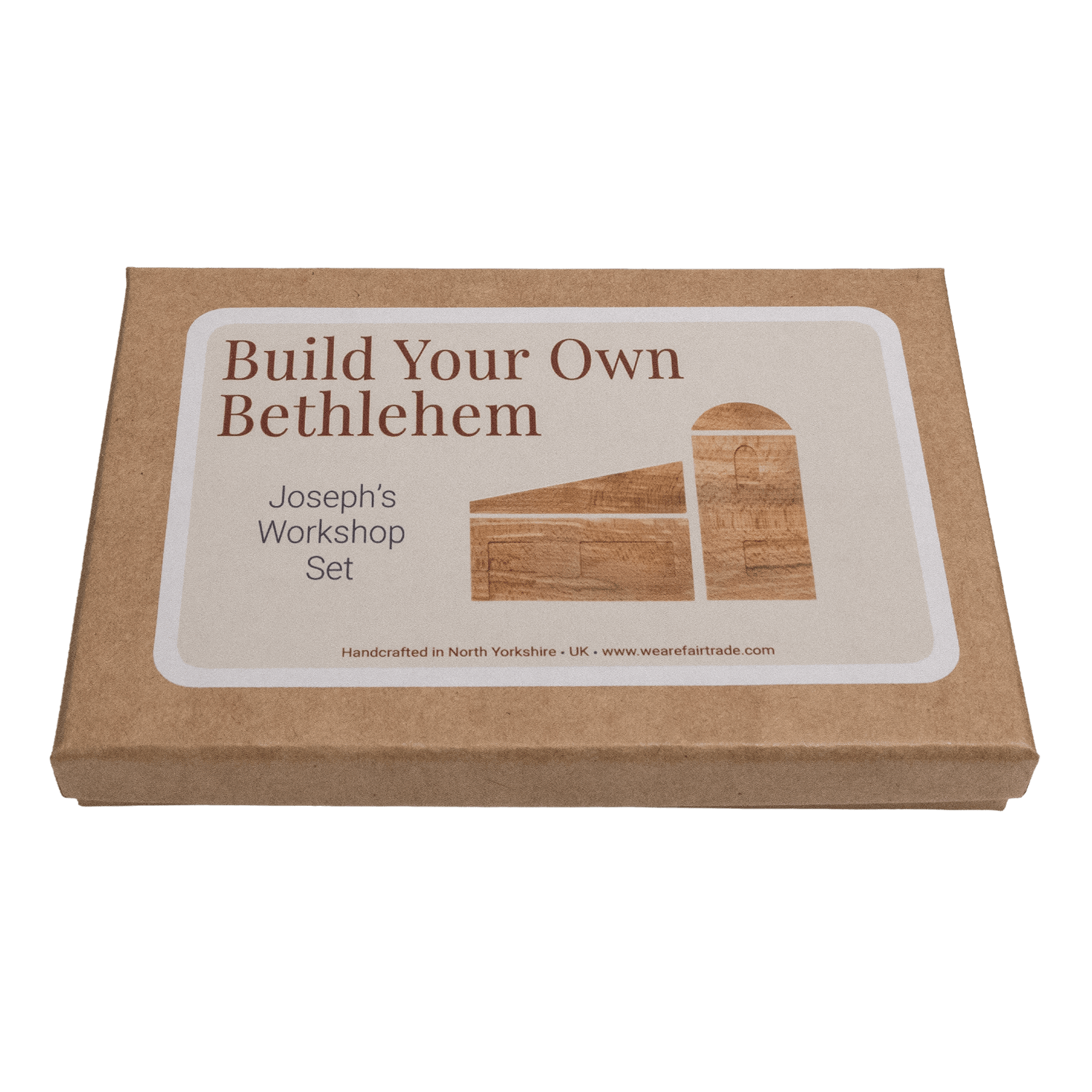 We Are Fair Trade Ltd Wooden Nativity Building: Joseph's Workshop | 4 Pieces, UK Made