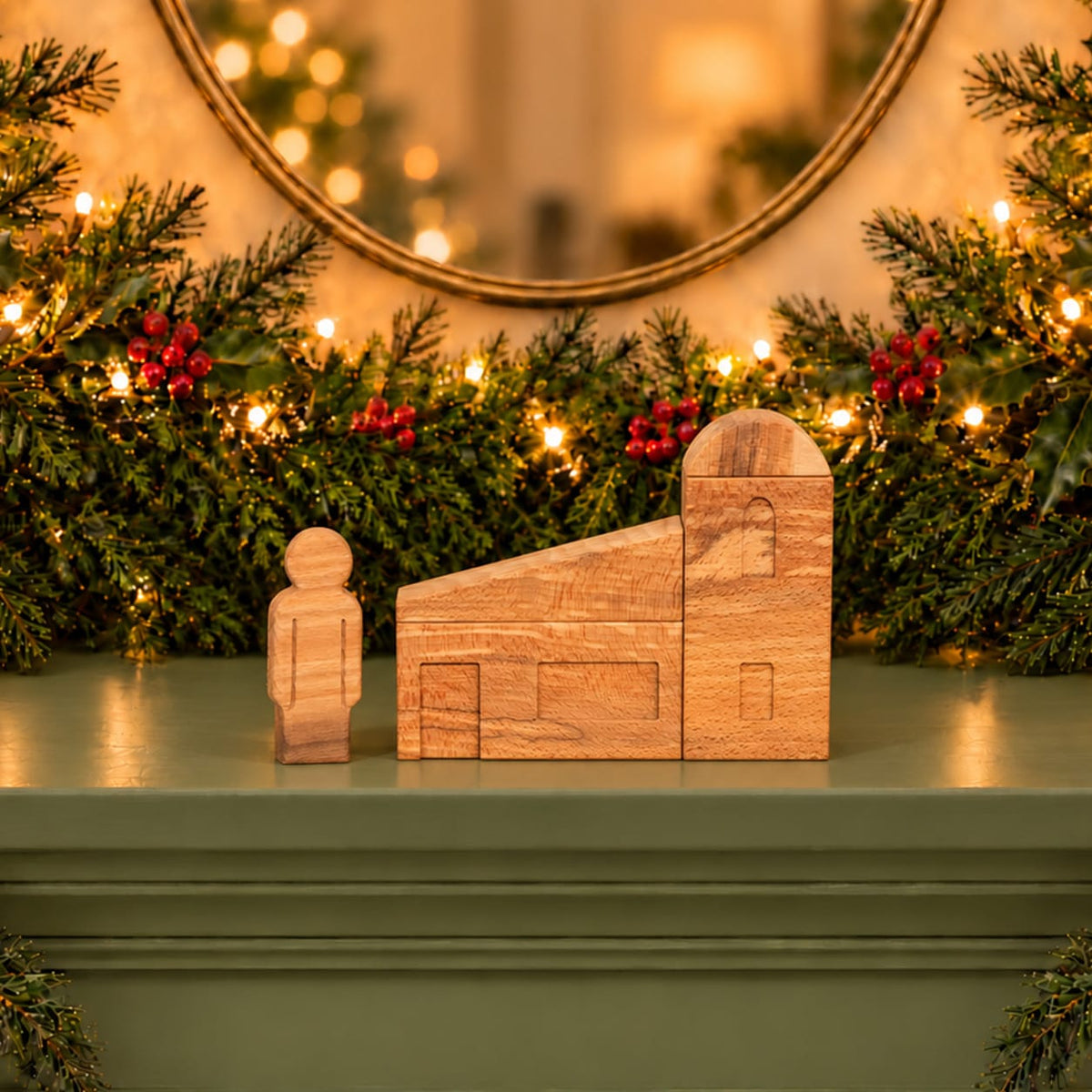 We Are Fair Trade Ltd Wooden Nativity Building: Joseph's Workshop | 4 Pieces, UK Made