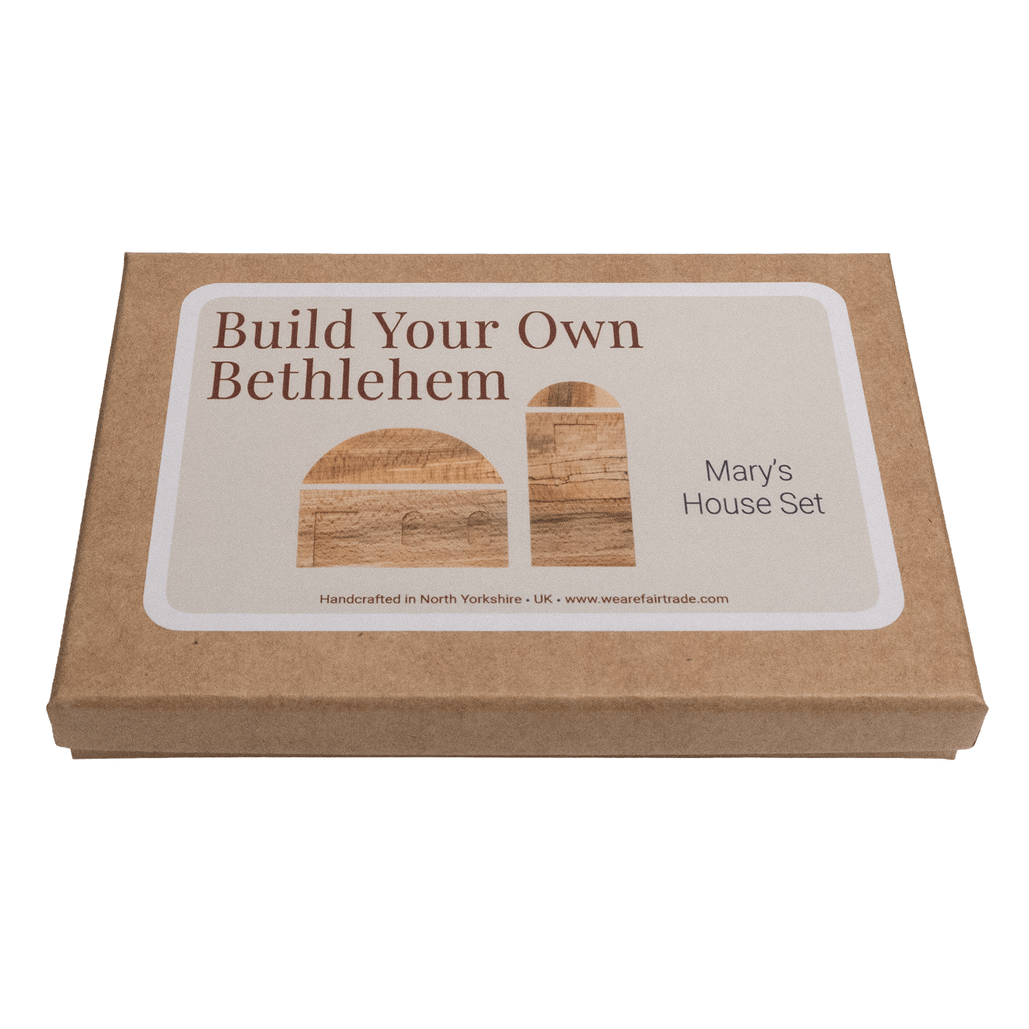We Are Fair Trade Ltd Wooden Nativity Building: Mary's House | 4 Pieces, UK Made