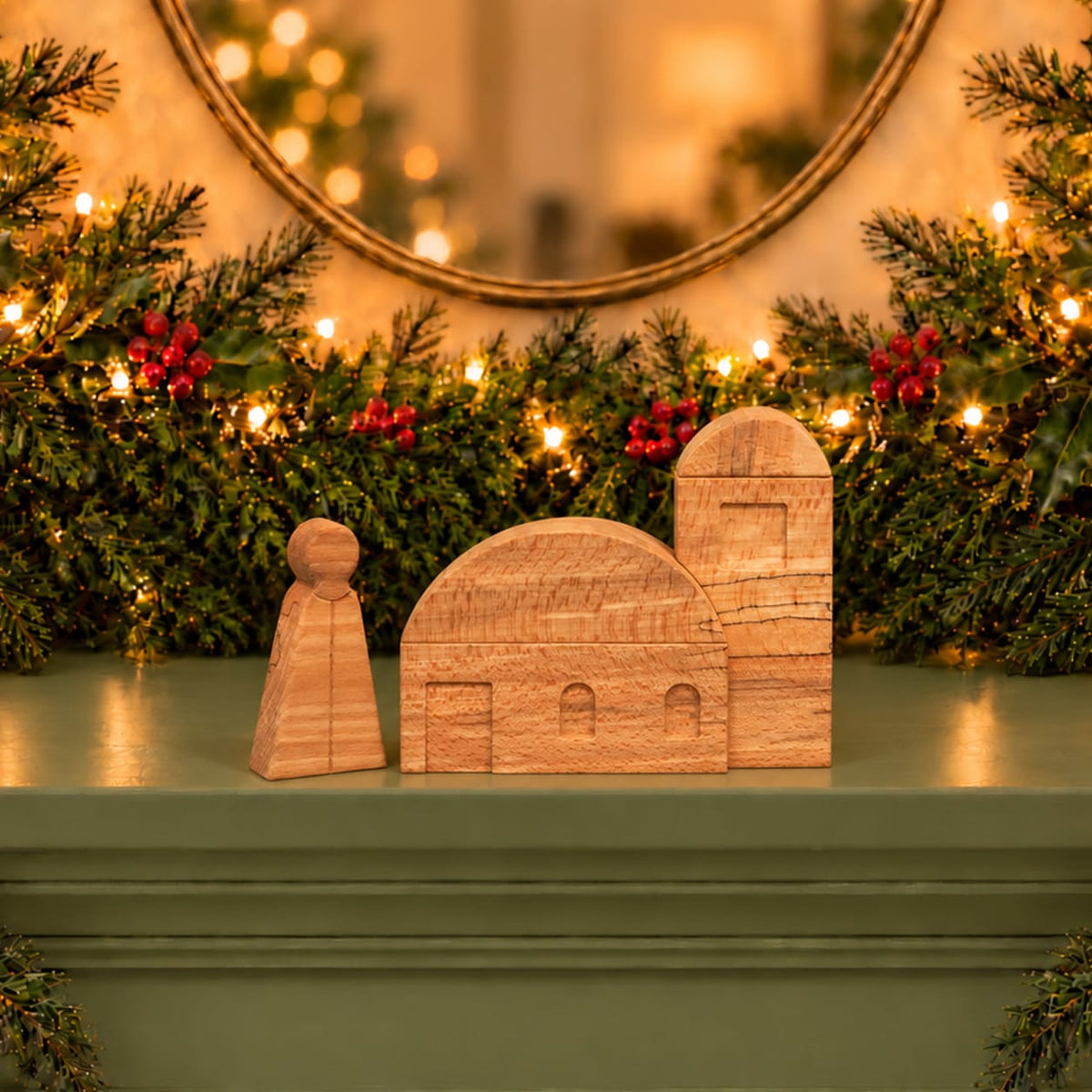 We Are Fair Trade Ltd Wooden Nativity Building: Mary's House | 4 Pieces, UK Made