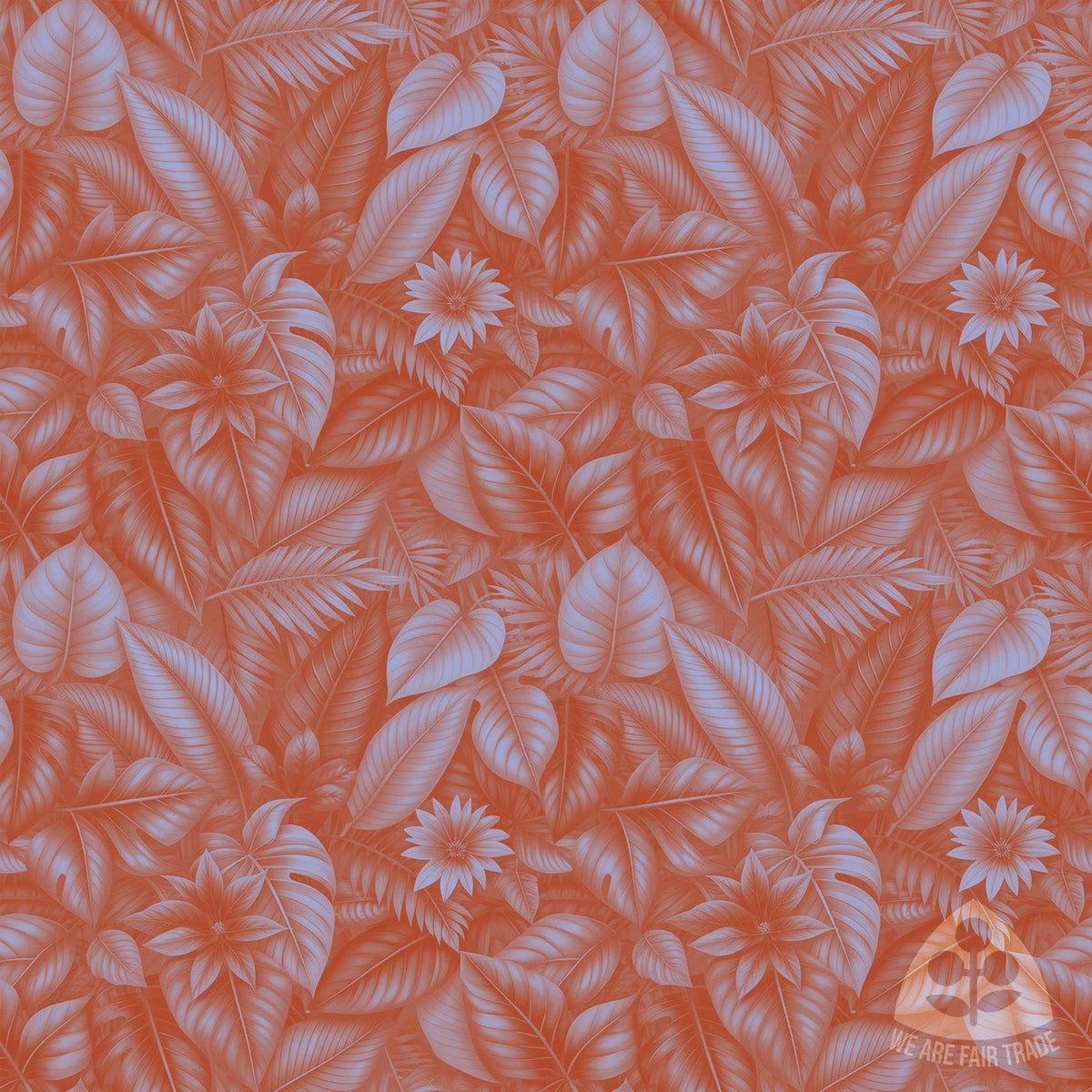 We Are Fair Trade South American Flowers Tote Bag - Red/Silver Square Print