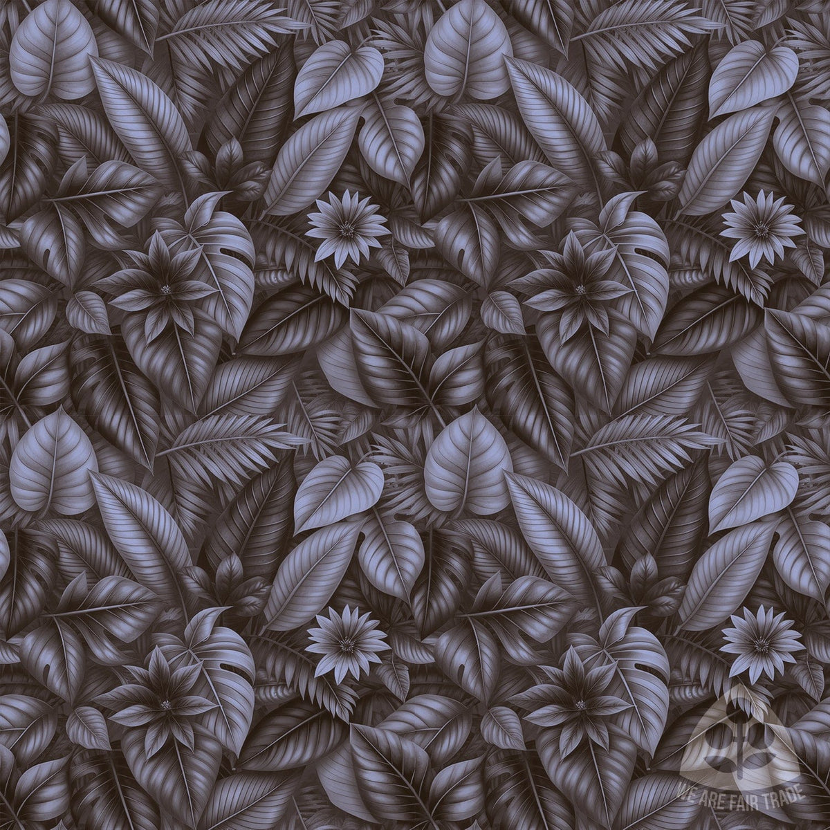 We Are Fair Trade South American Flowers Tote Bag - Teal Bronze Square Print