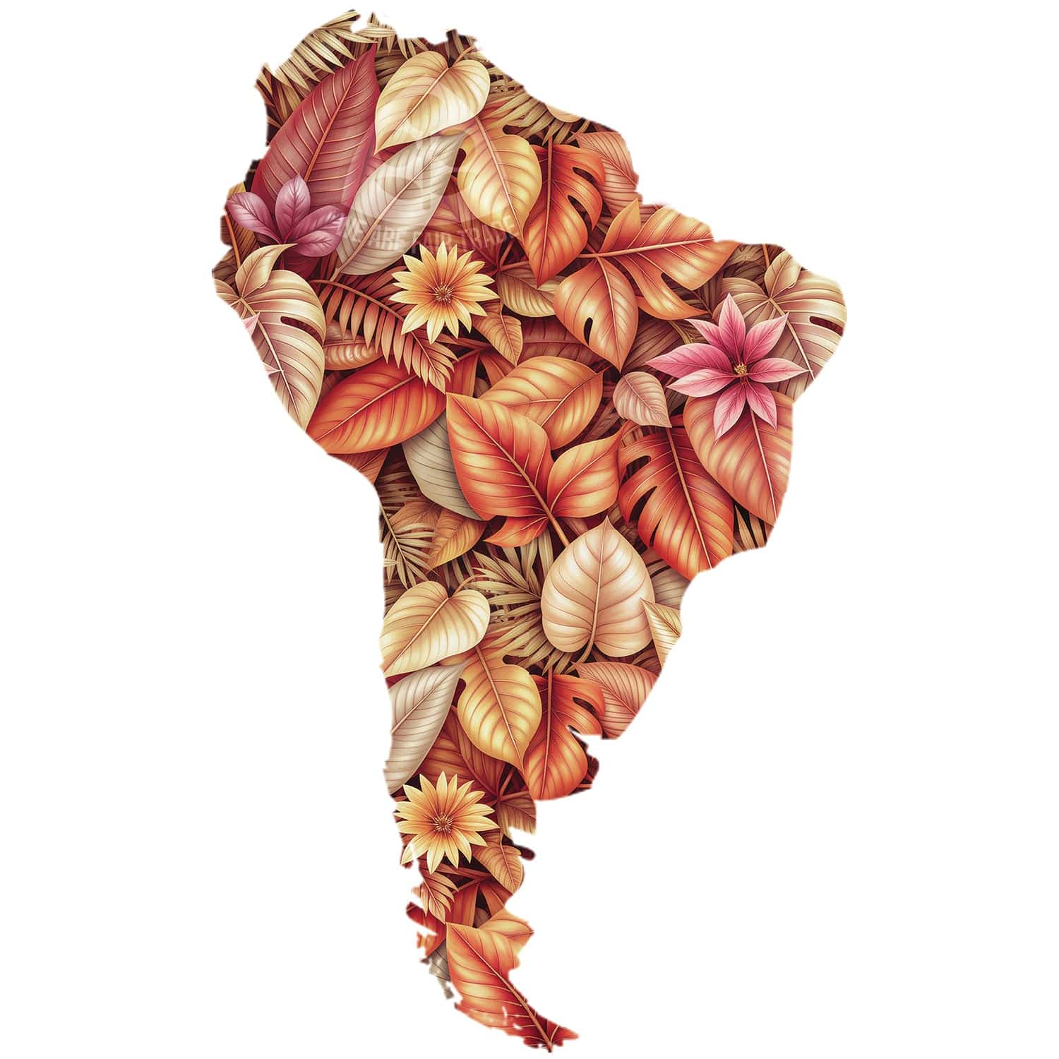 We Are Fair Trade South American Flowers Tote Bag - Vibrant Map Print