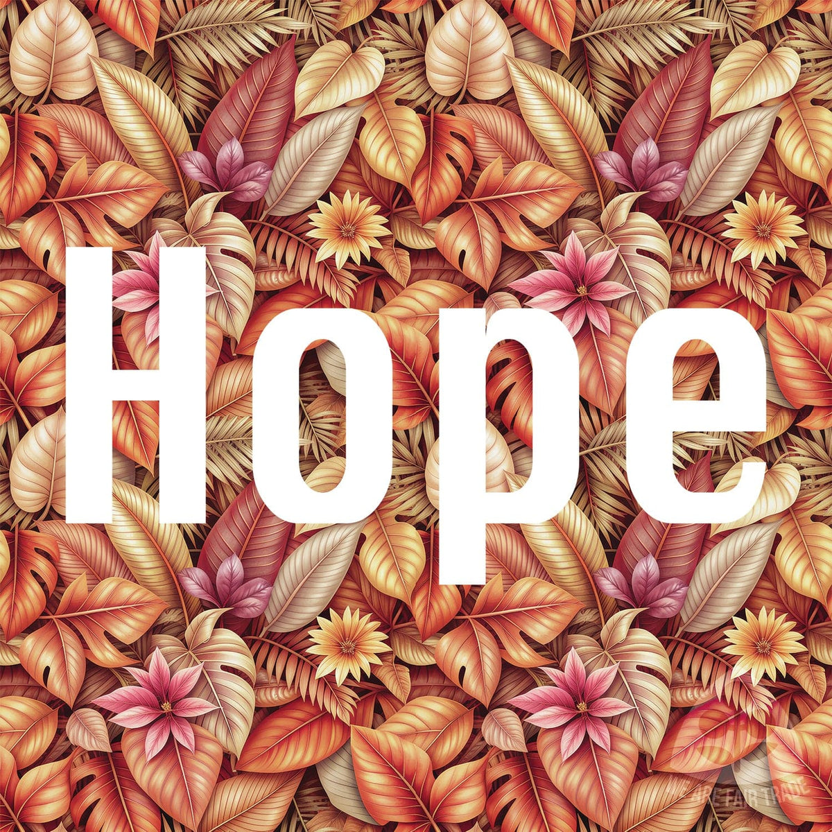 We Are Fair Trade South American Flowers Tote Bag - Vibrant Square Print With "Hope"