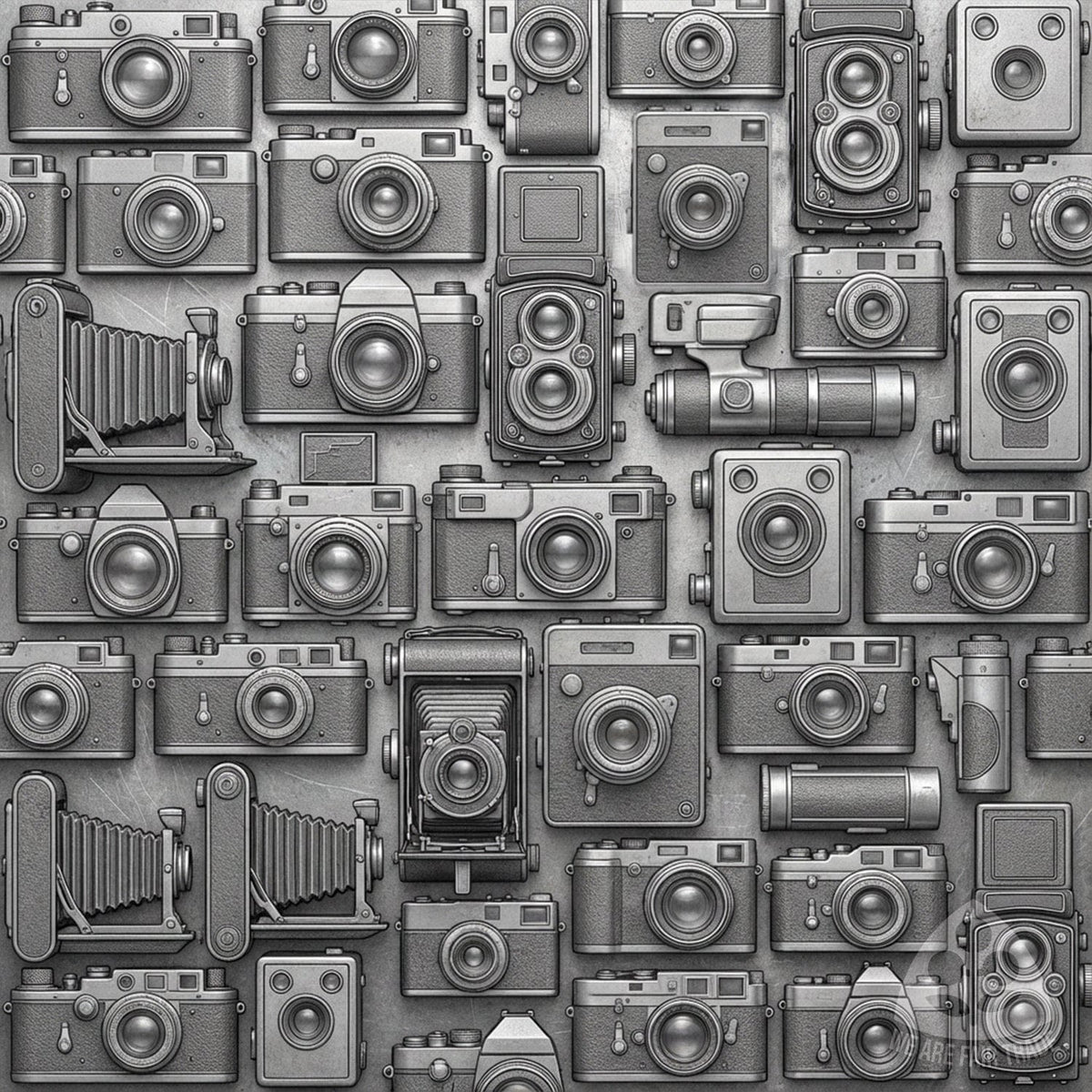 We Are Fair Trade Vintage Cameras Tote Bag - Duotone