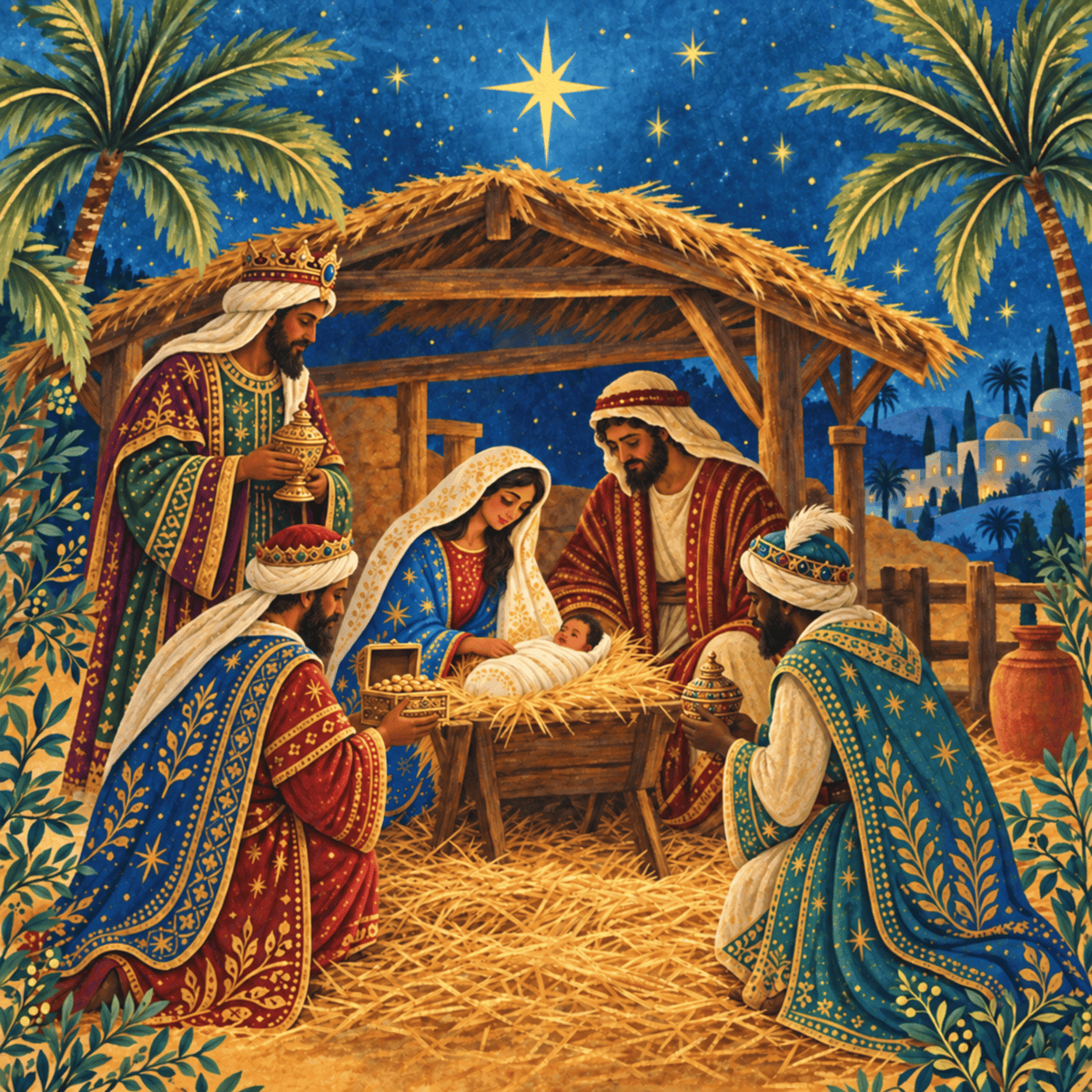 We Are Fair Trade Wise Men Offer Gifts | Charity Christmas Card (Pack of 10)