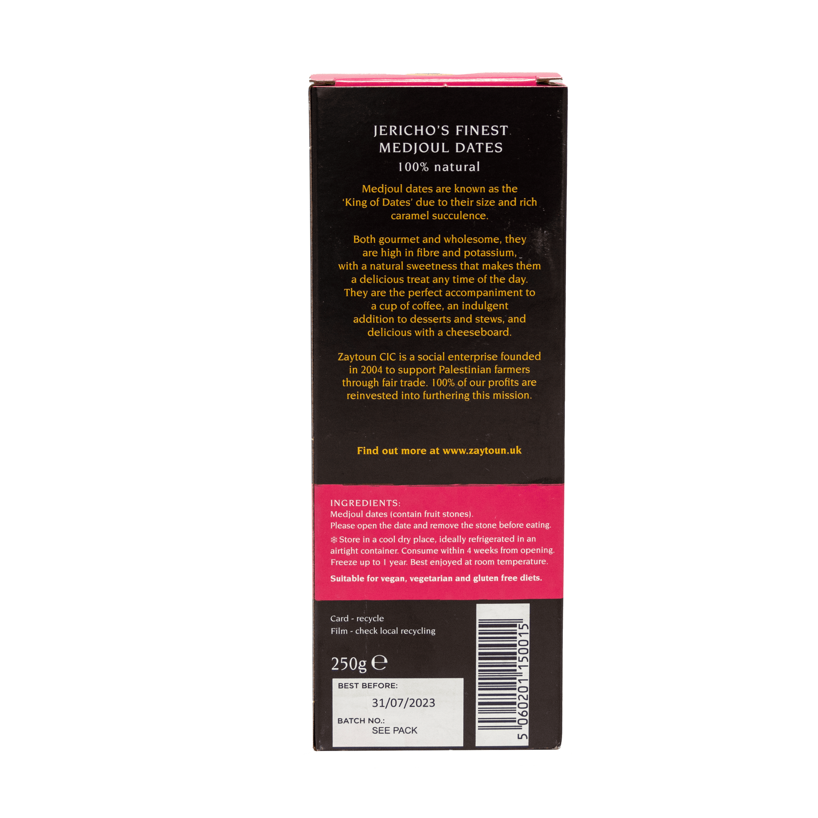 Zaytoun Zaytoun Fair Trade Medjoul Dates (250g)