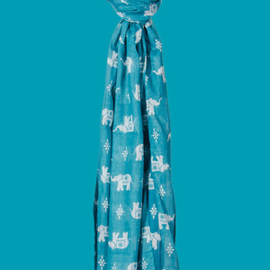 Cotton Scarf - Elephant Design